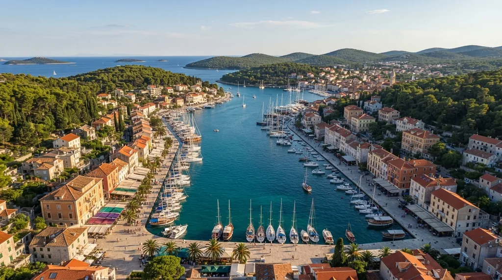 Mali Lošinj — duboki zaliv sa marinom i kućama poređanim uz rivu