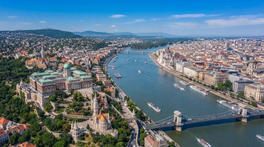 Budimpešta — Dunav sa Lančanim mostom, Budimska tvrđava i grad na obe obale