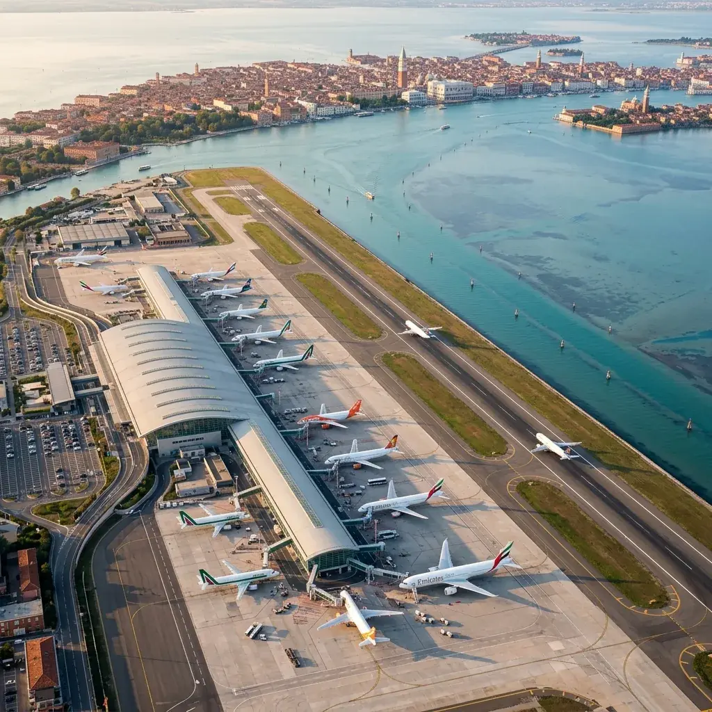 Kombi prevoz putnika Beograd → Aerodrom Marco Polo — gradsko jezgro, Severna Italija