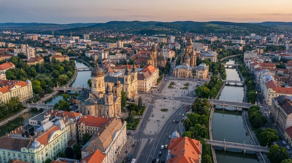 Kombi prevoz putnika Beograd → Temišvar — gradsko jezgro, Banat